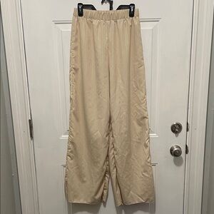 SHEIN Beige Textured Pants